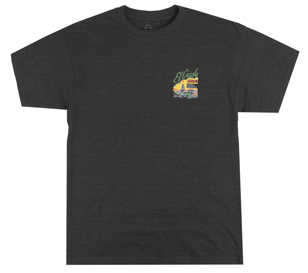 GRIZZLY GRIPTAPE T-SHIRT CHARCOAL - EL GRIZZLY