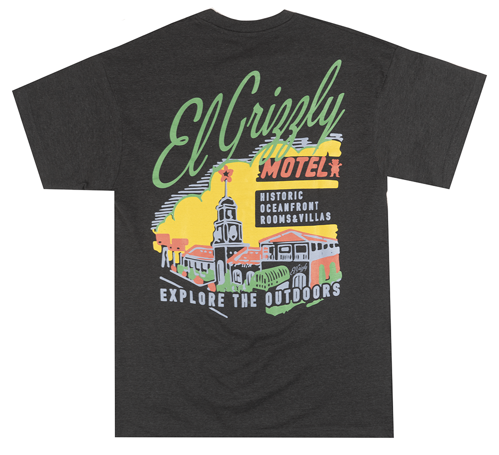 GRIZZLY GRIPTAPE T-SHIRT CHARCOAL - EL GRIZZLY