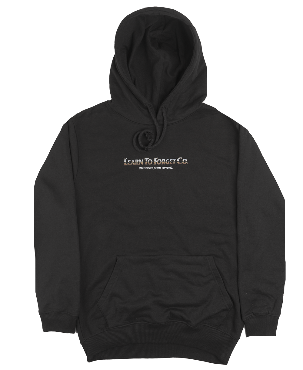 LEARN TO FORGET HOODIE BLACK - CHROME LOGO