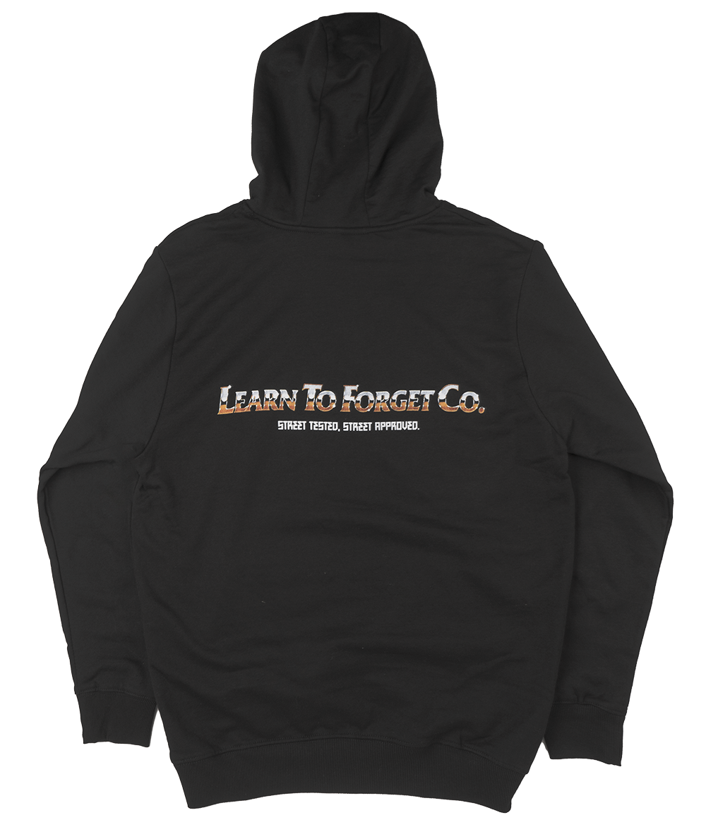 LEARN TO FORGET HOODIE BLACK - CHROME LOGO