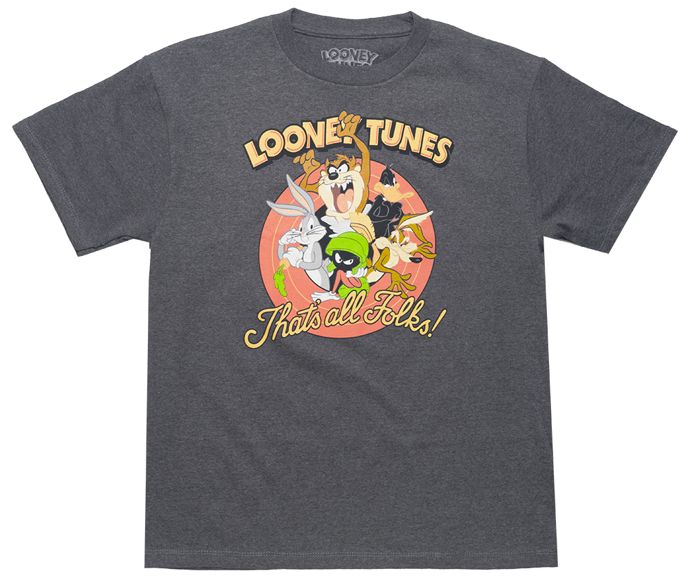 YOUTH LOONEY TUNES T-SHIRT CHARCOAL - LTSST07