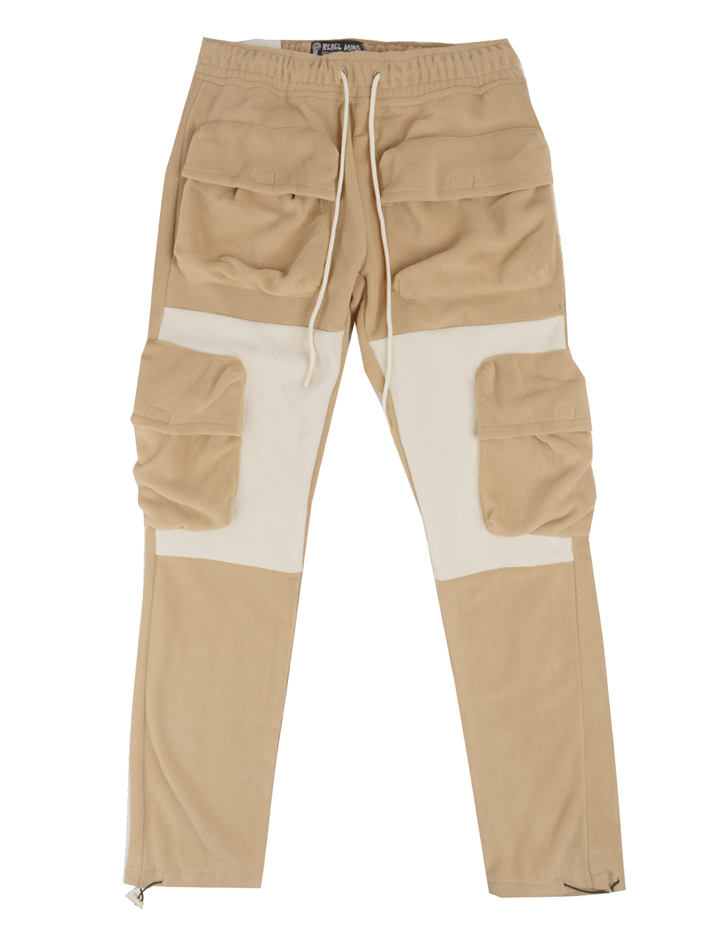 REBEL MINDS FLEECE CARGO PANTS CARAMEL - 122-421