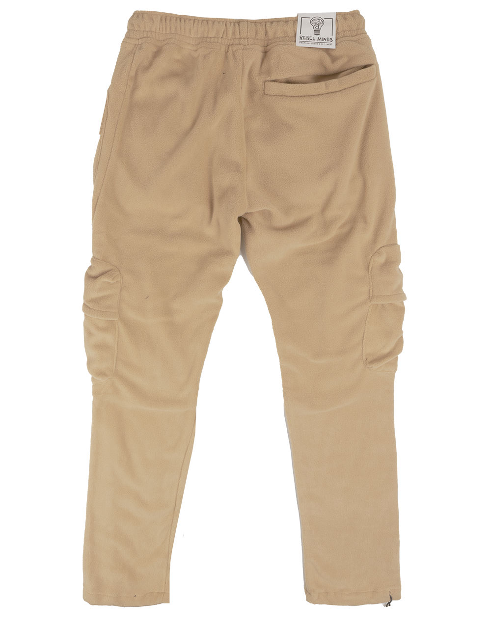 REBEL MINDS FLEECE CARGO PANTS CARAMEL - 122-421