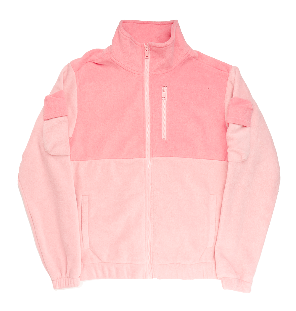 REBEL MINDS FLEECE JACKET DUSTY PINK - 122-521