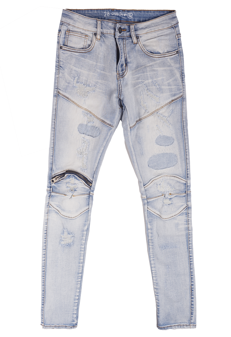 CRYSP DENIM DISTRESSED DENIM JEANS LT INDIGIO - CRYSPSP221-111