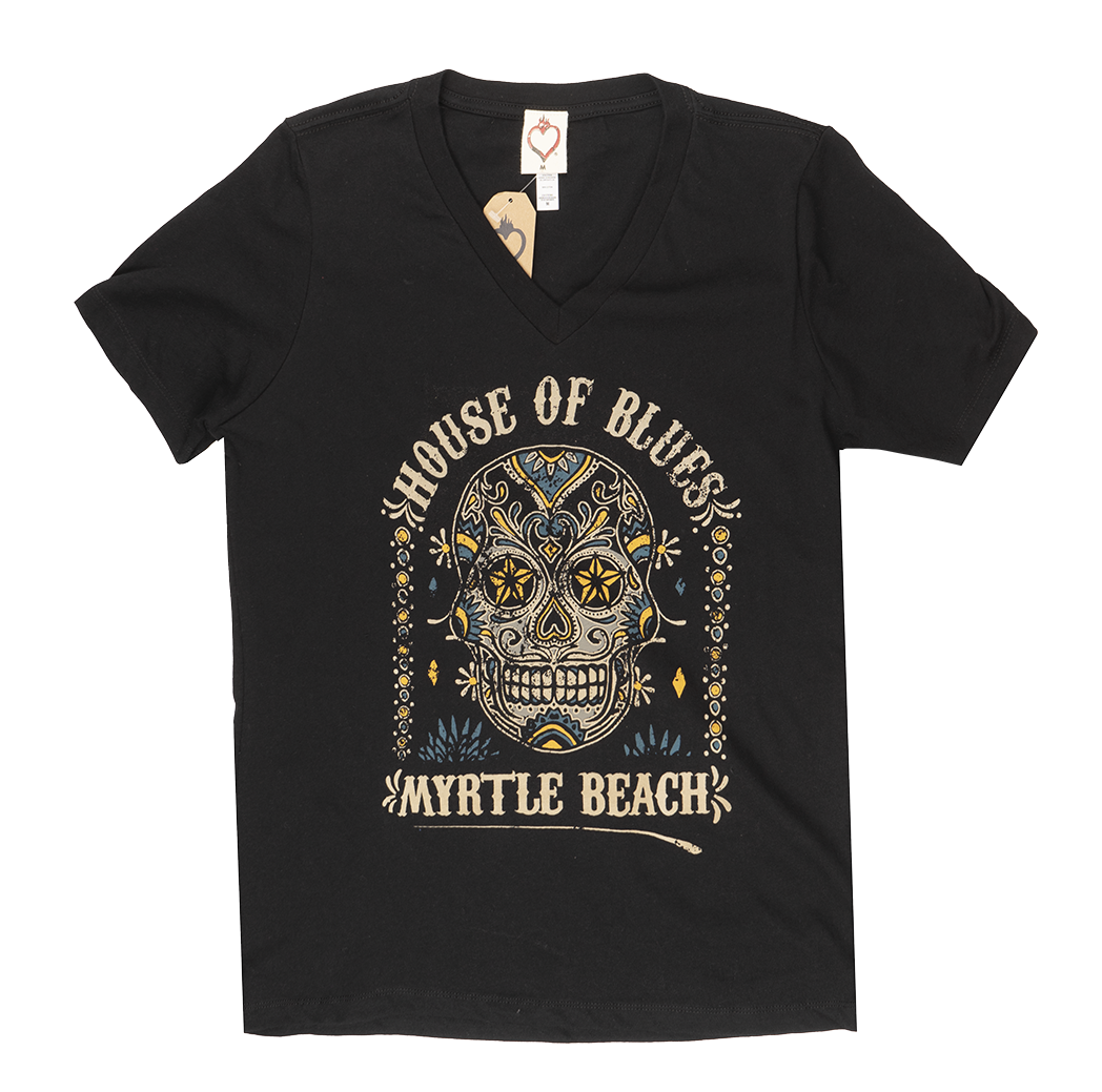 WOMENS HOUSE OF BLUES T-SHIRT BLACK - MYRTLE BEACH