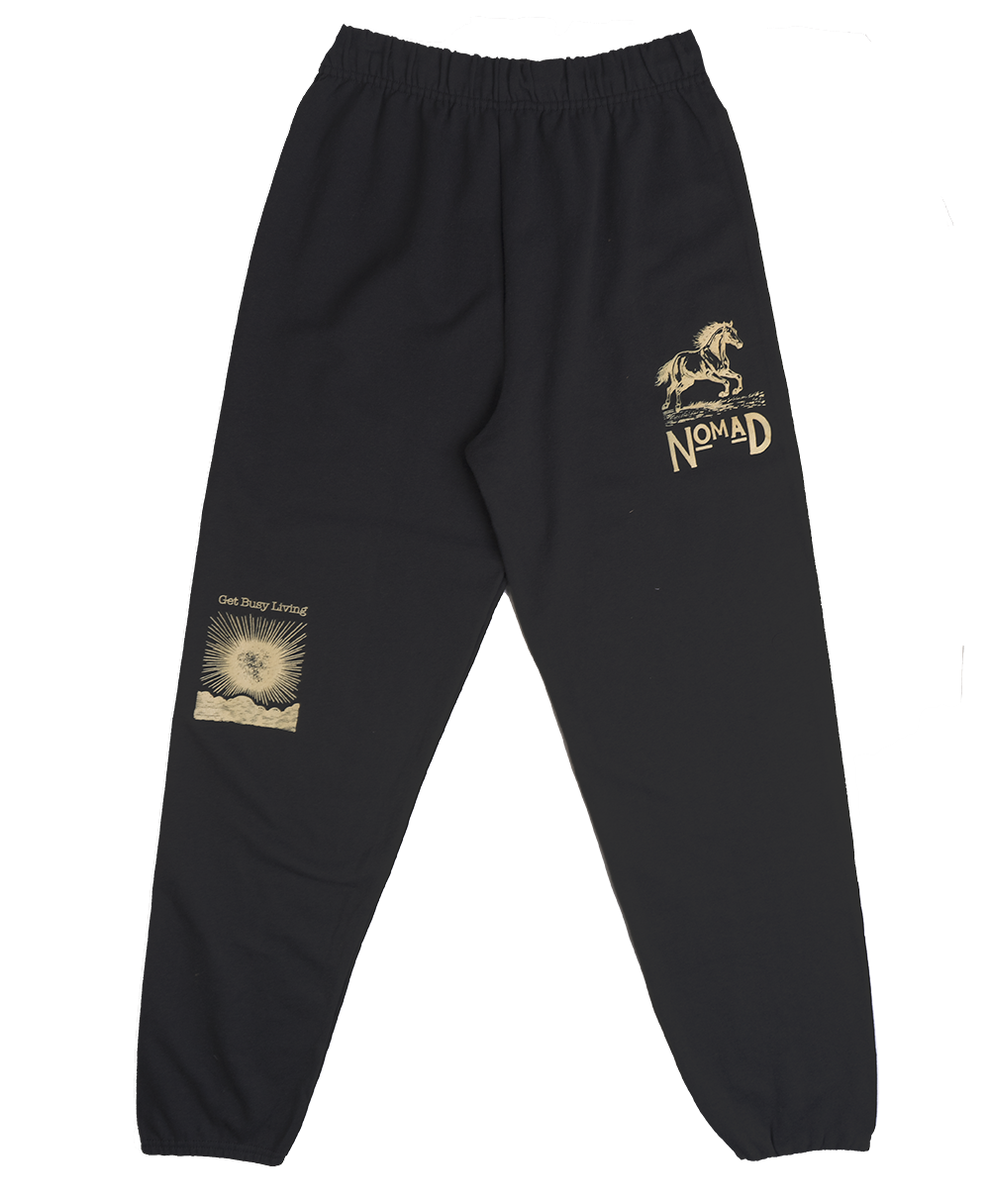 NOMAD LOGO SWEATPANTS BLACK