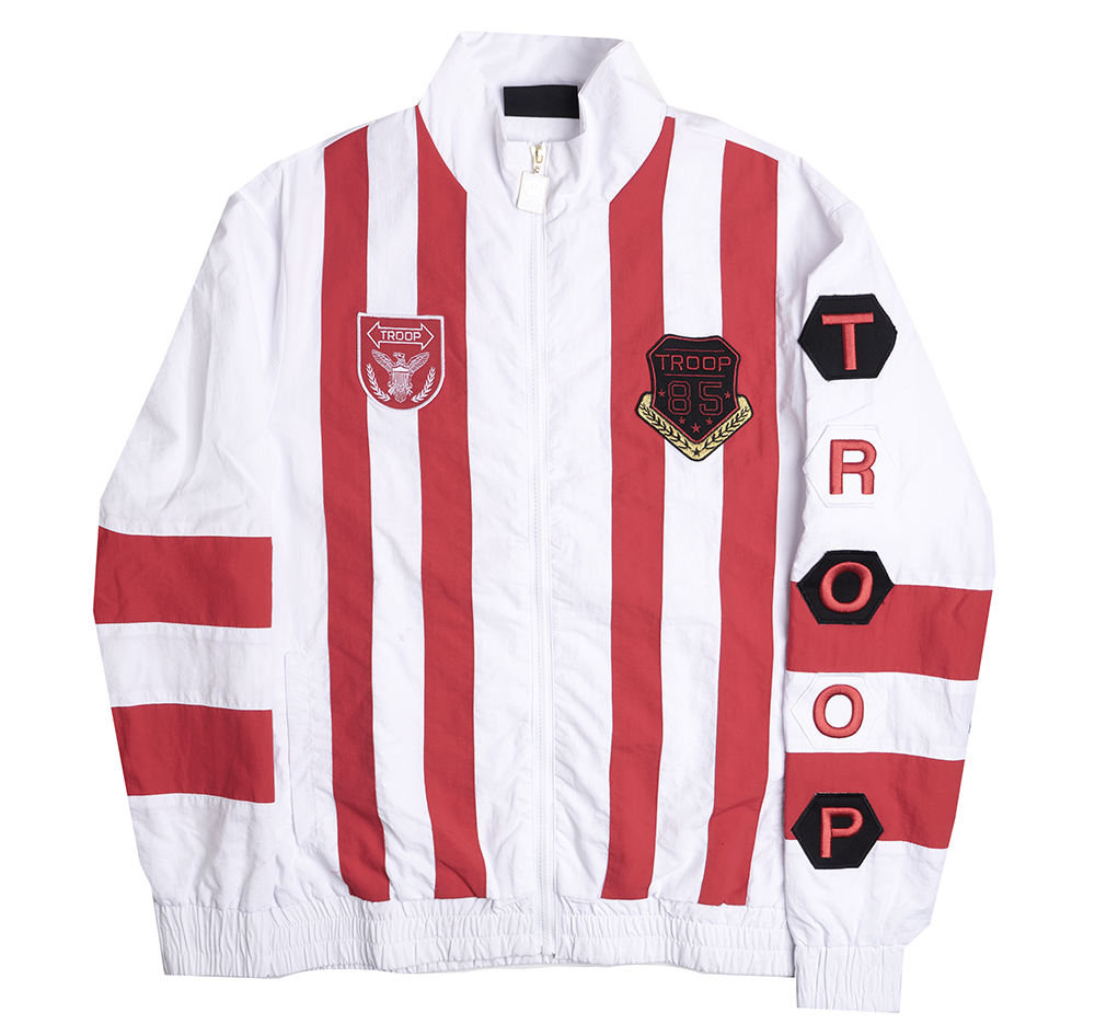 TROOP ZIP TRACK JACKET WHT/CRED - TP832383