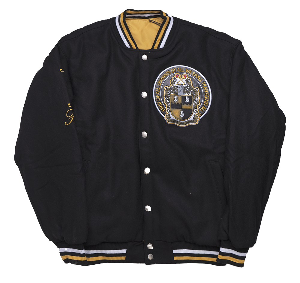 BIG BOY VARSITY JACKET BLK/YLW - APA06