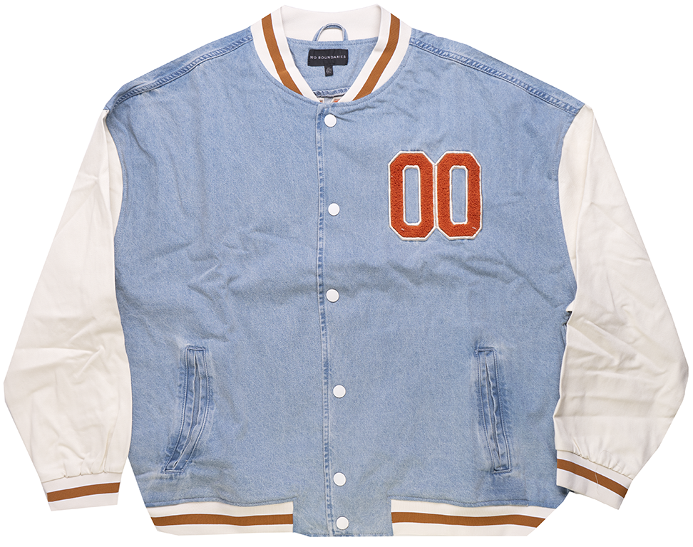 NO BOUNDARIES VARSITY JACKET LT WASH - NB14100095937LB