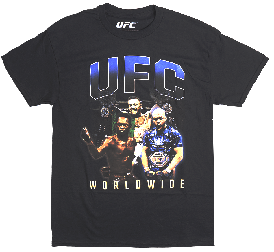 LICESNED UFC T-SHIRT BLACK - UFM019AMNWT