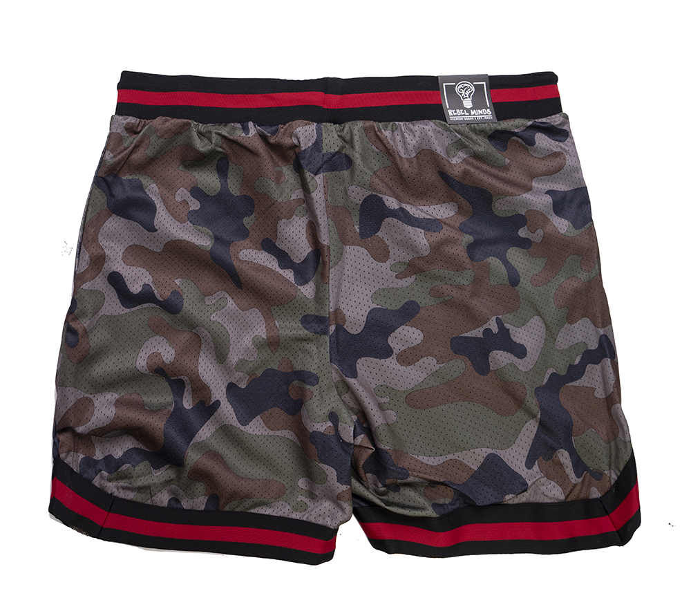 REBEL MINDS BASKETBALL SHORTS WOODLAND - 100-921T