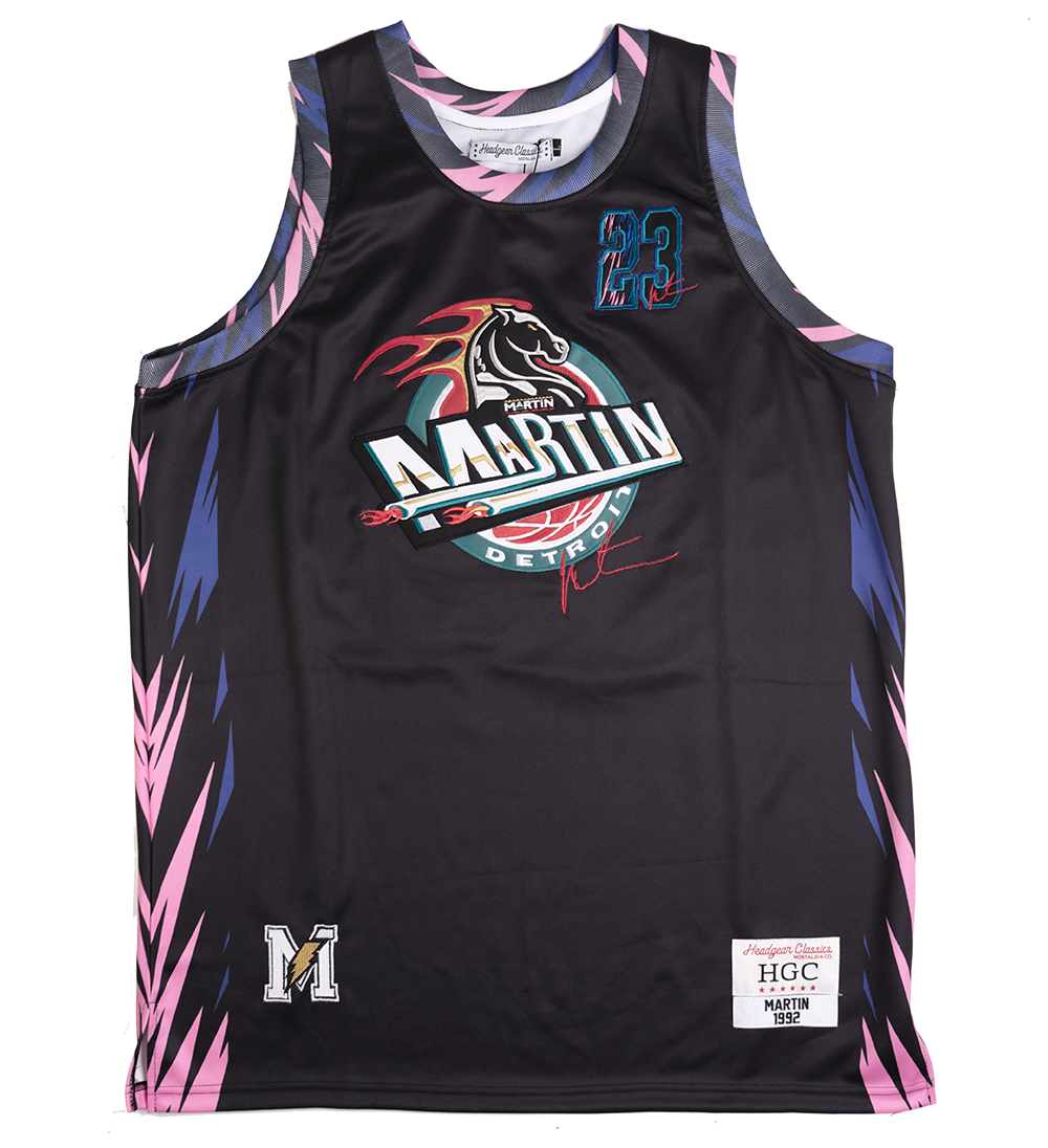 HEADGEAR MARTIN BASKETBALL JERSEY BLACK - HGC095X-BBJ-21