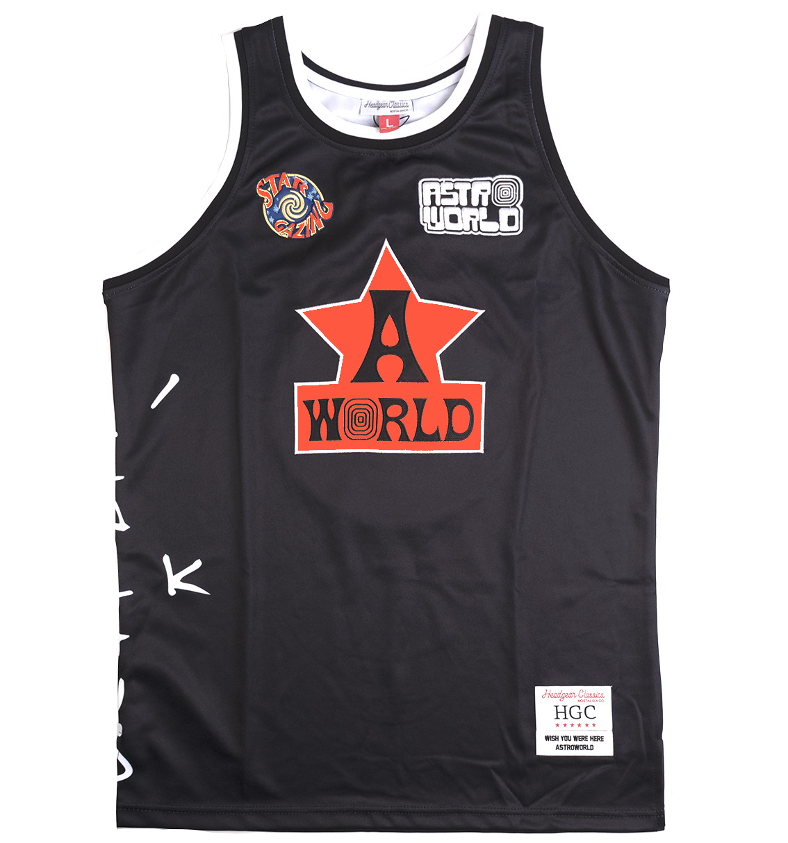 HEADGEAR ASTRO WORLD BASKETBALL JERSEY BLACK - HGC141-BBJ-03