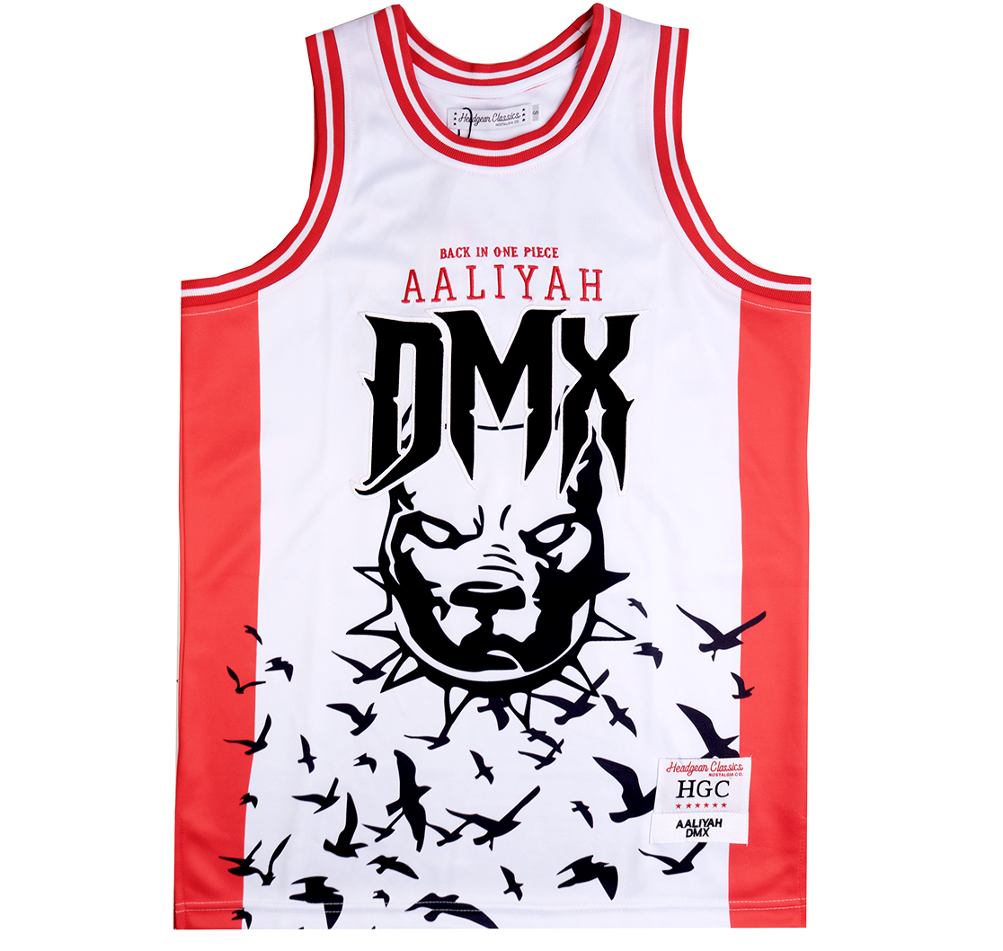 HEADGEAR AALIYAH & DMX BASKETBALL JERSEY WHITE - HGC095X-BBJ-18