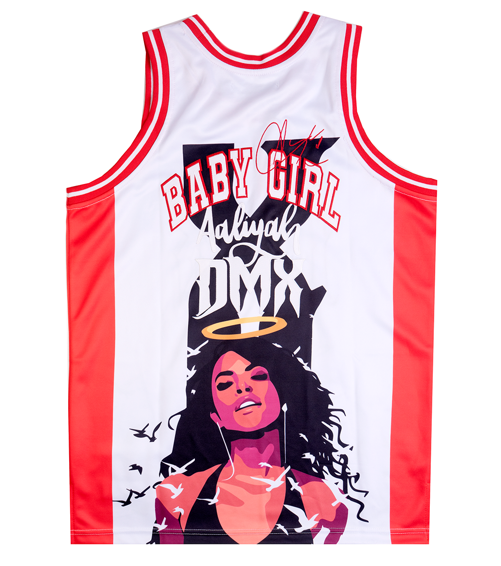 HEADGEAR AALIYAH & DMX BASKETBALL JERSEY WHITE - HGC095X-BBJ-18