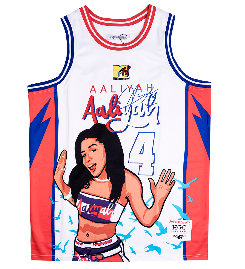 HEADGEAR AALIYAH BASKETBALL JERSEY WHITE - HGC095X-BBJ-15