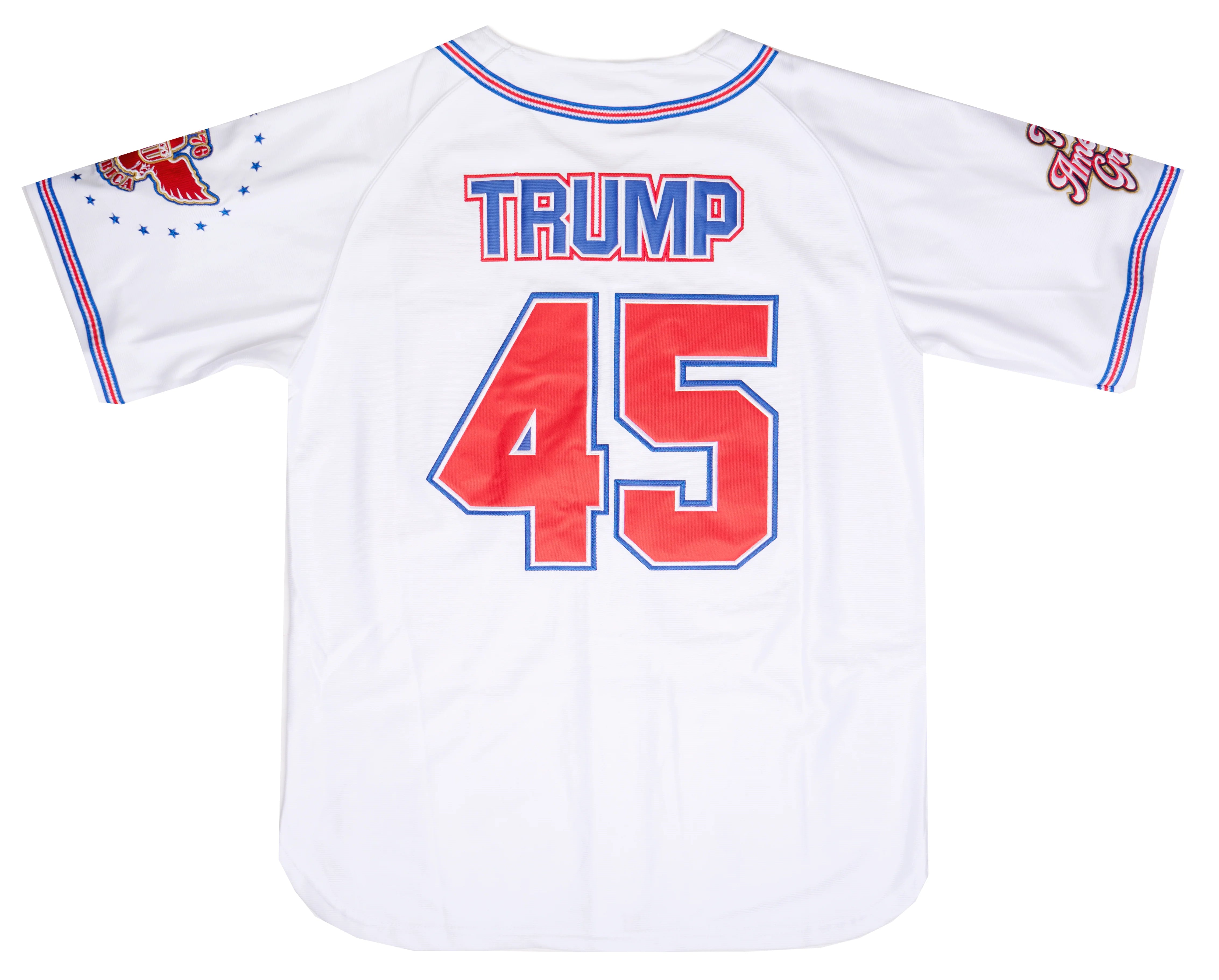 YOUTH HEADGEAR TRUMP BASEBALL JERSEY WHITE - HGC191-YBAJ-01