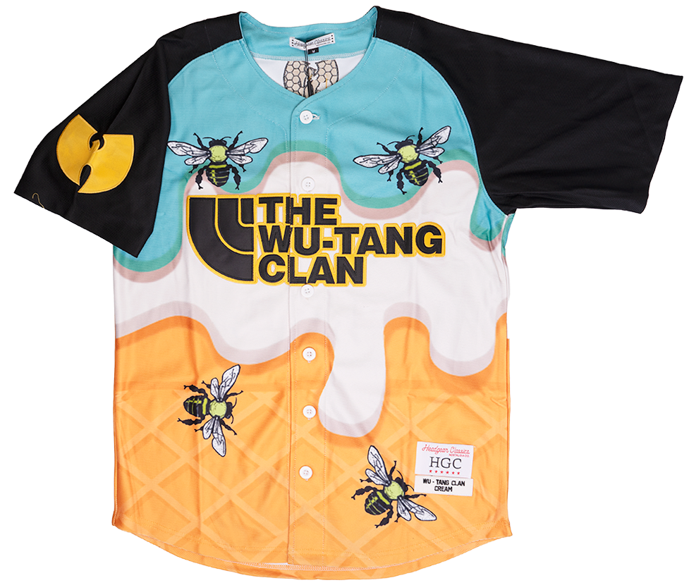 HEADGEAR WU-TANG BASEBALL JERSEY TEAL/WHITE/YELLOW - HGC108-BAJ-01