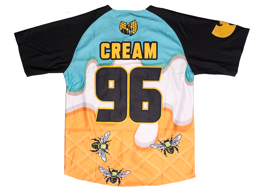 HEADGEAR WU-TANG BASEBALL JERSEY TEAL/WHITE/YELLOW - HGC108-BAJ-01