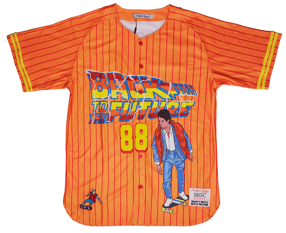 HEADGEAR BACK TO THE FUTURE BASEBALL JERSEY ORANGE - HGA007-BAJ-20