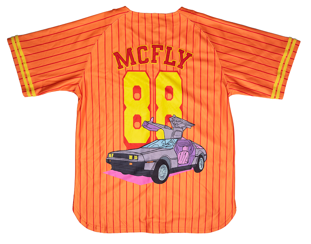 HEADGEAR BACK TO THE FUTURE BASEBALL JERSEY ORANGE - HGA007-BAJ-20