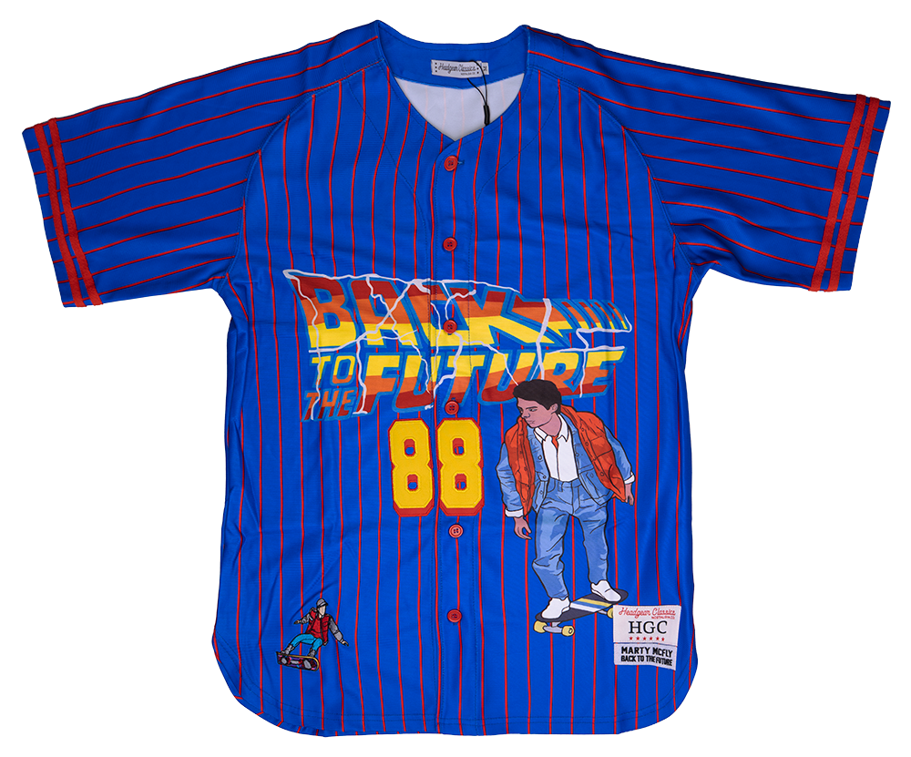 HEADGEAR BACK TO THE FUTURE BASEBALL JERSEY ROYAL - HGA007-BAJ-19