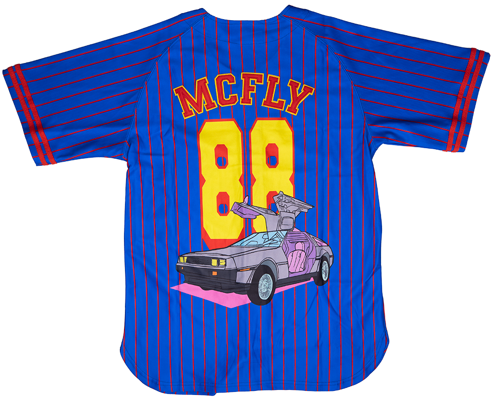 HEADGEAR BACK TO THE FUTURE BASEBALL JERSEY ROYAL - HGA007-BAJ-19