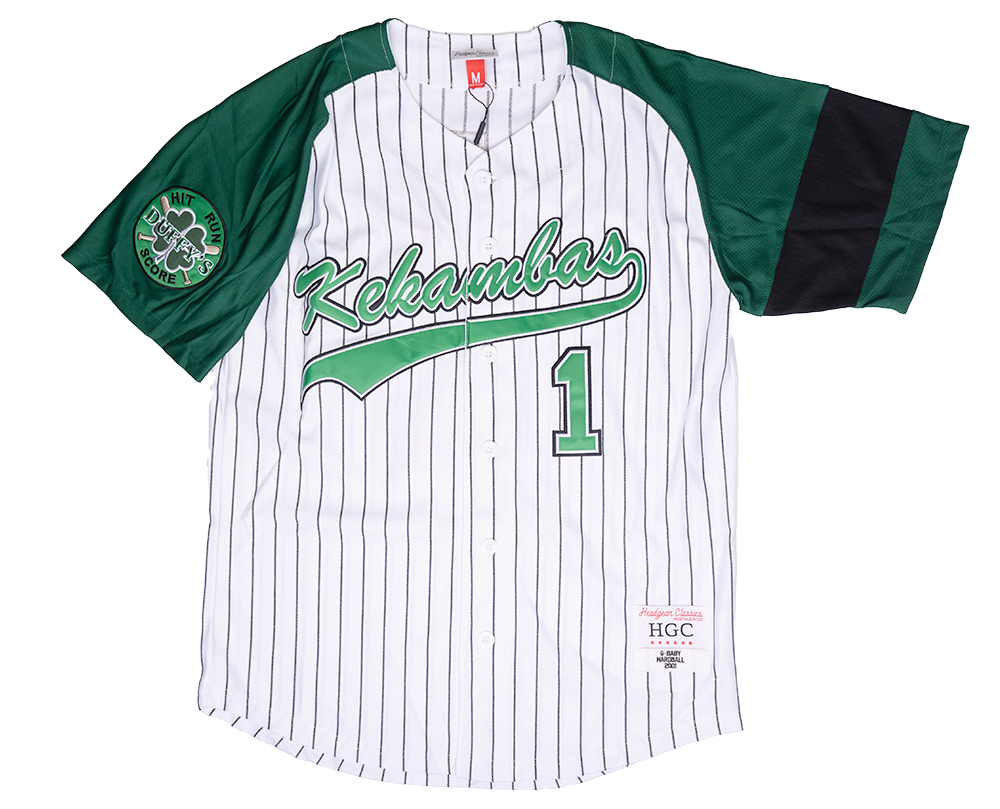 HEADGEAR G-BABY BASEBALL JERSEY WHITE/GREEN - HGC015-BAJ-10