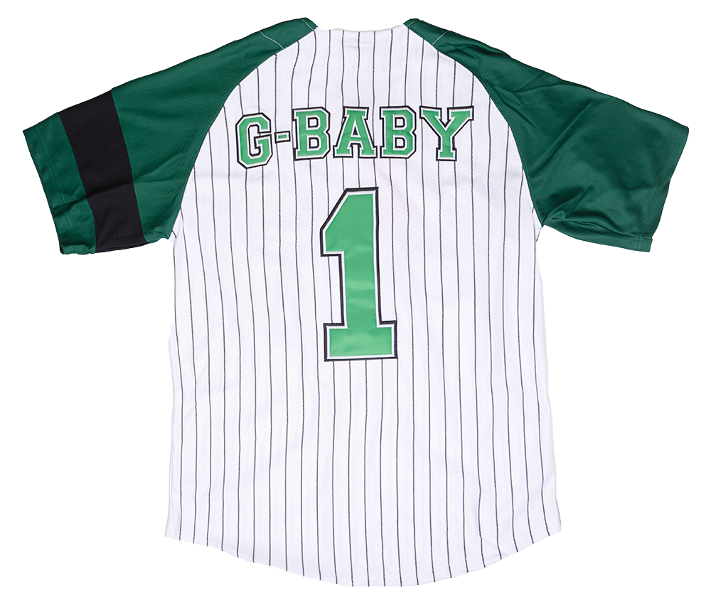 HEADGEAR G-BABY BASEBALL JERSEY WHITE/GREEN - HGC015-BAJ-10