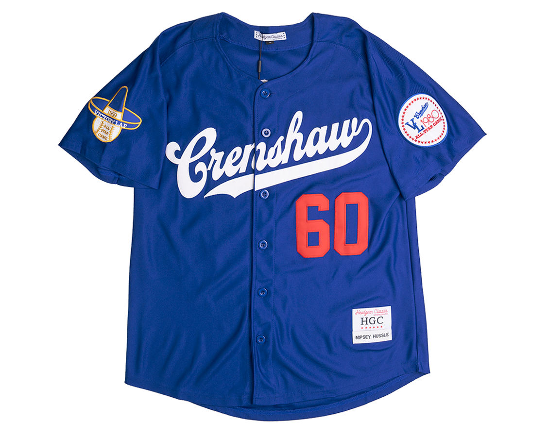 HEADGEAR CRENSHAW NIPSEY BASEBALL JERSEY BLUE - HGA065-BJ-04