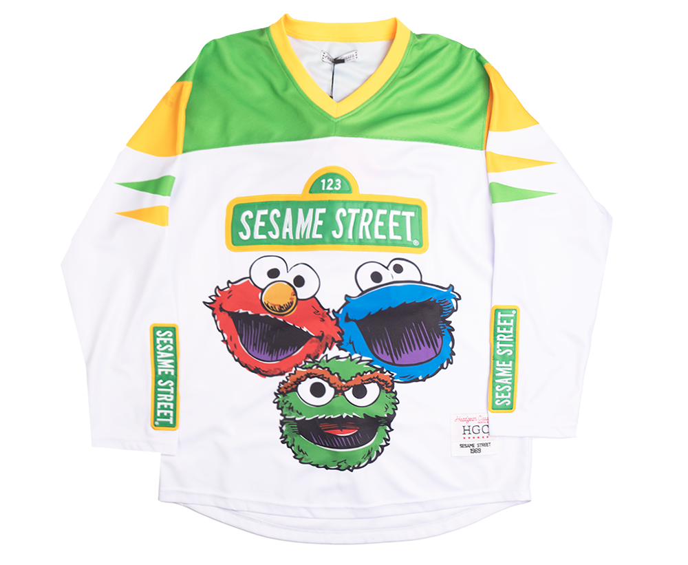 HEADGEAR SESAME STREET HOCKEY JERSEY WHITE - HGC053-HKYJ-05