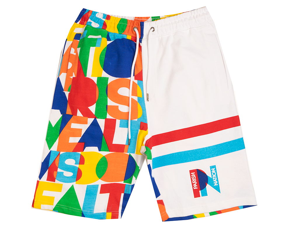 PARISH NATION SWEAT SHORTS WHITE - N05B2549