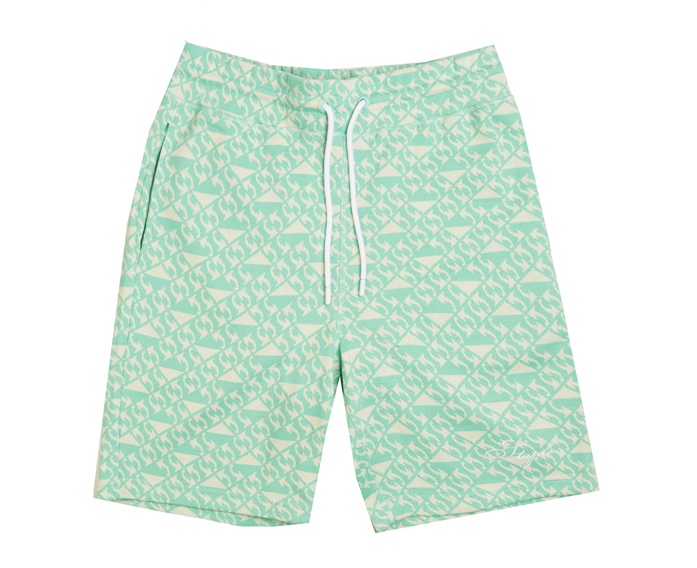 STAPLE SWEAT SHORTS GREEN - 3204B7357