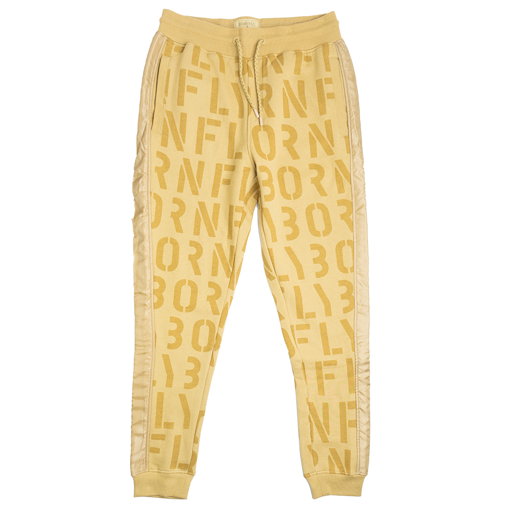 BORN FLY SWEATPANT JOGGERS KHAKI - 2210B4603