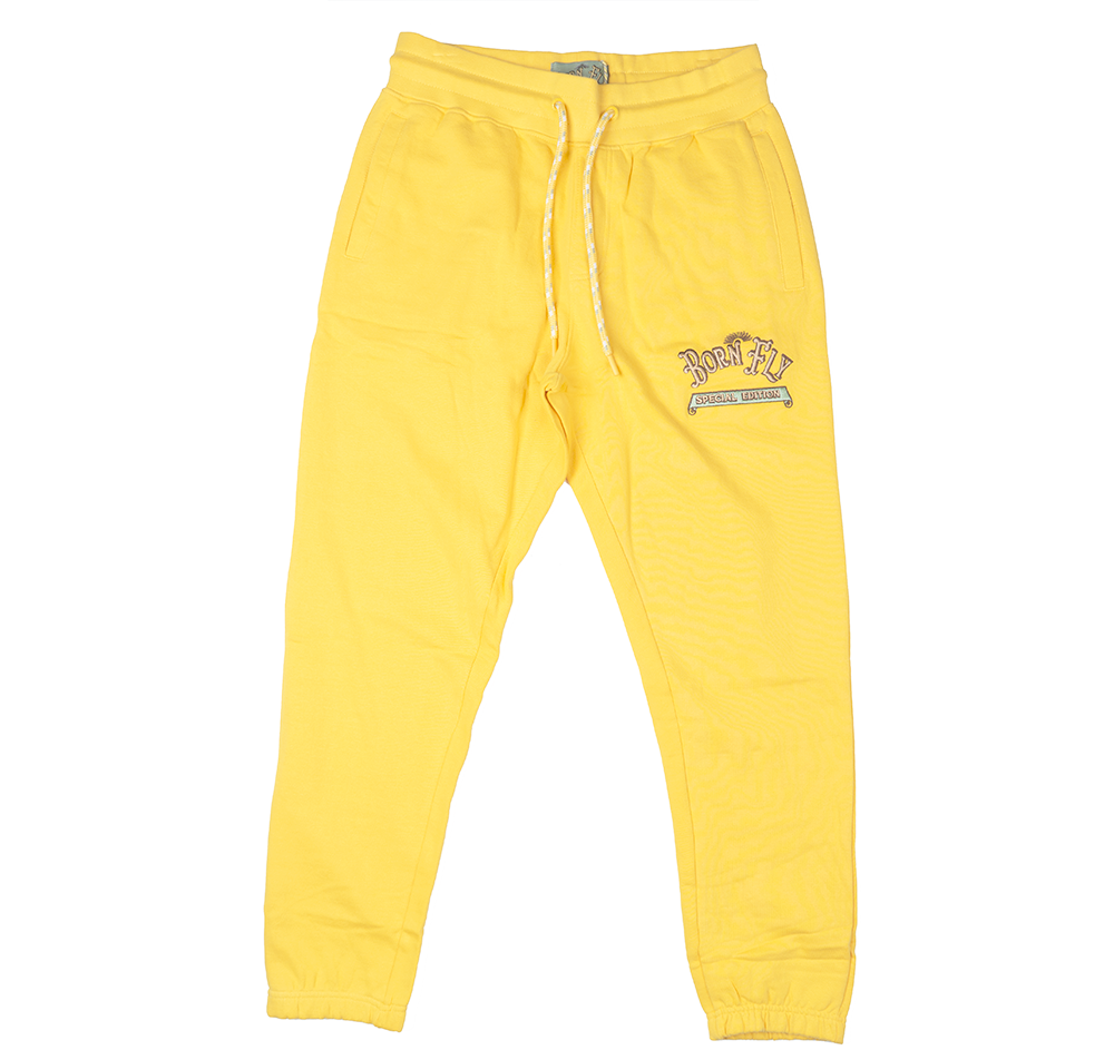 BORN FLY JOGGER PANTS PALE YELLOW - 2302B4664