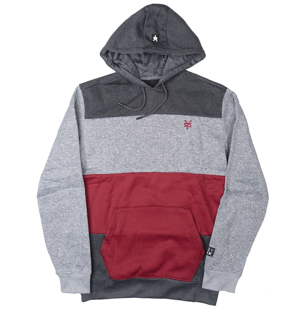 ZOO YORK PANEL HOODIE CORDOVAN - ZY30H32