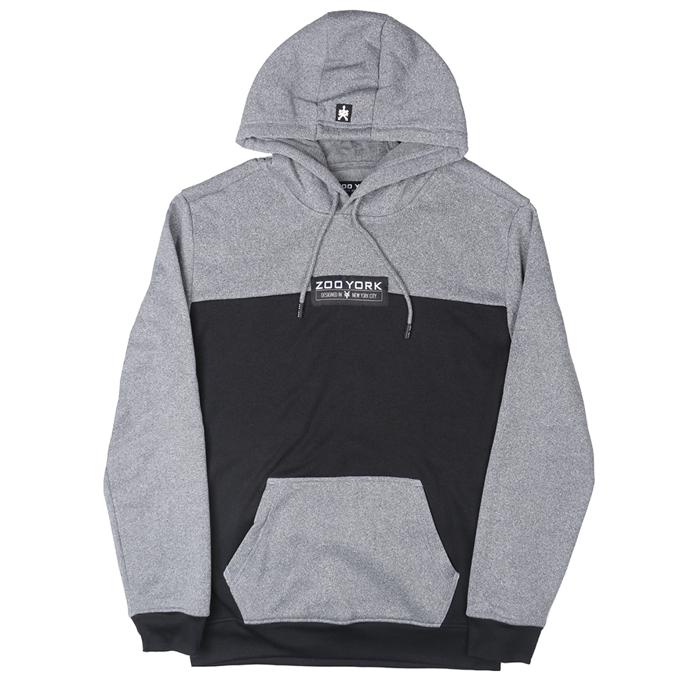 ZOO YORK LOGO HOODIE GREY MARLED - ZY31H137