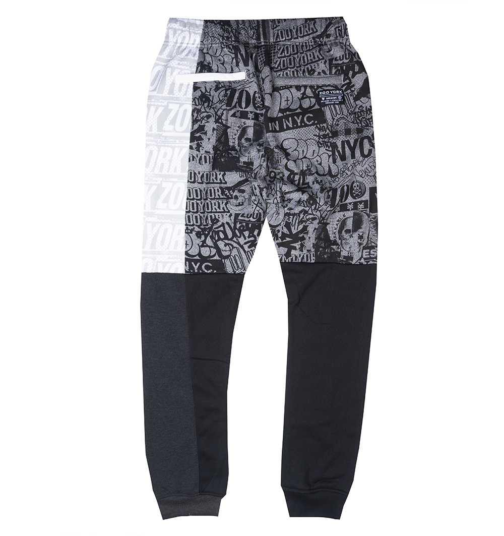 ZOO YORK SCRIPT JOGGER PANTS BLACK - ZY31G118