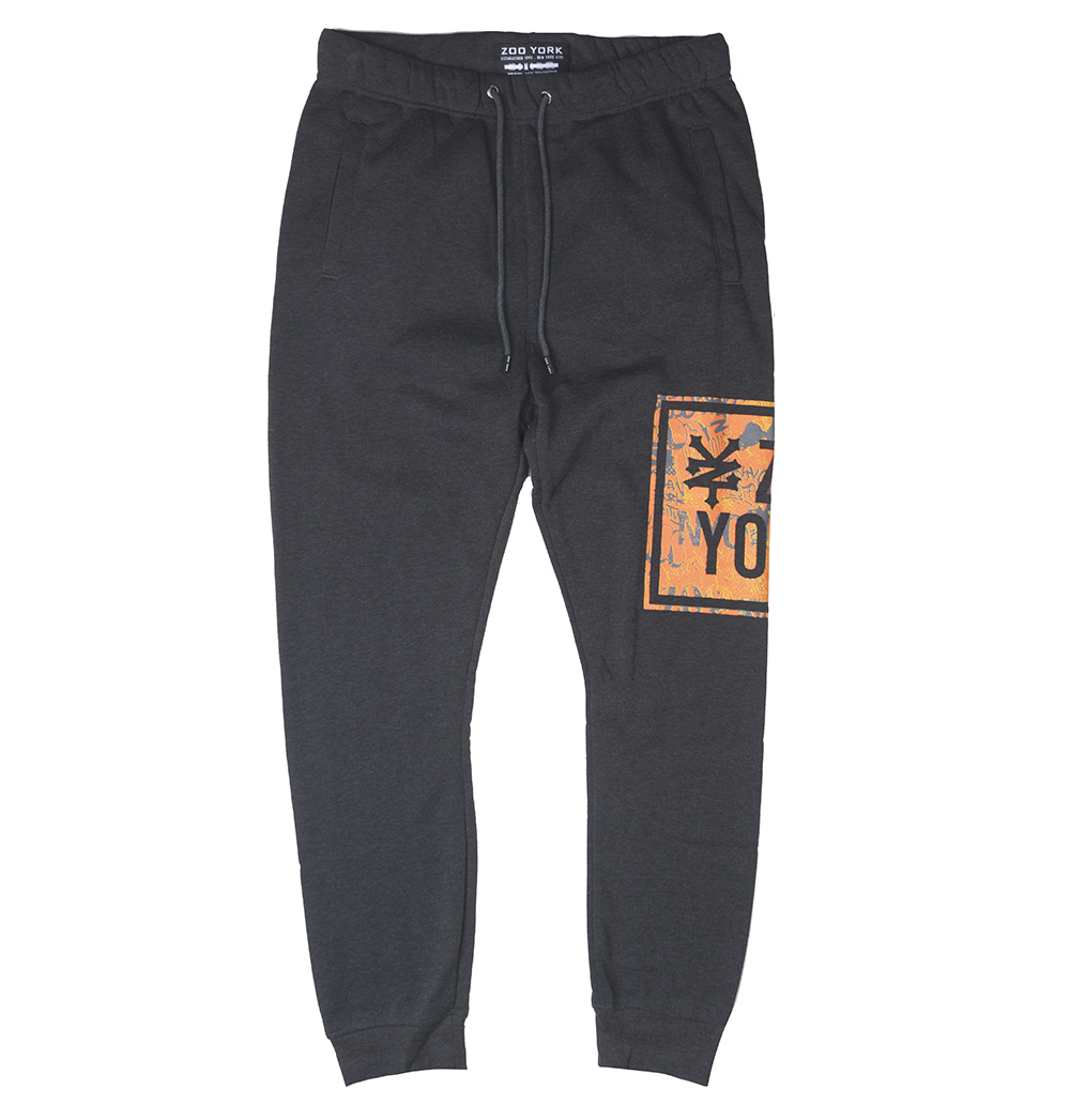 ZOO YORK LOGO JOGGER PANTS CHARCOAL HTR - ZY31G93