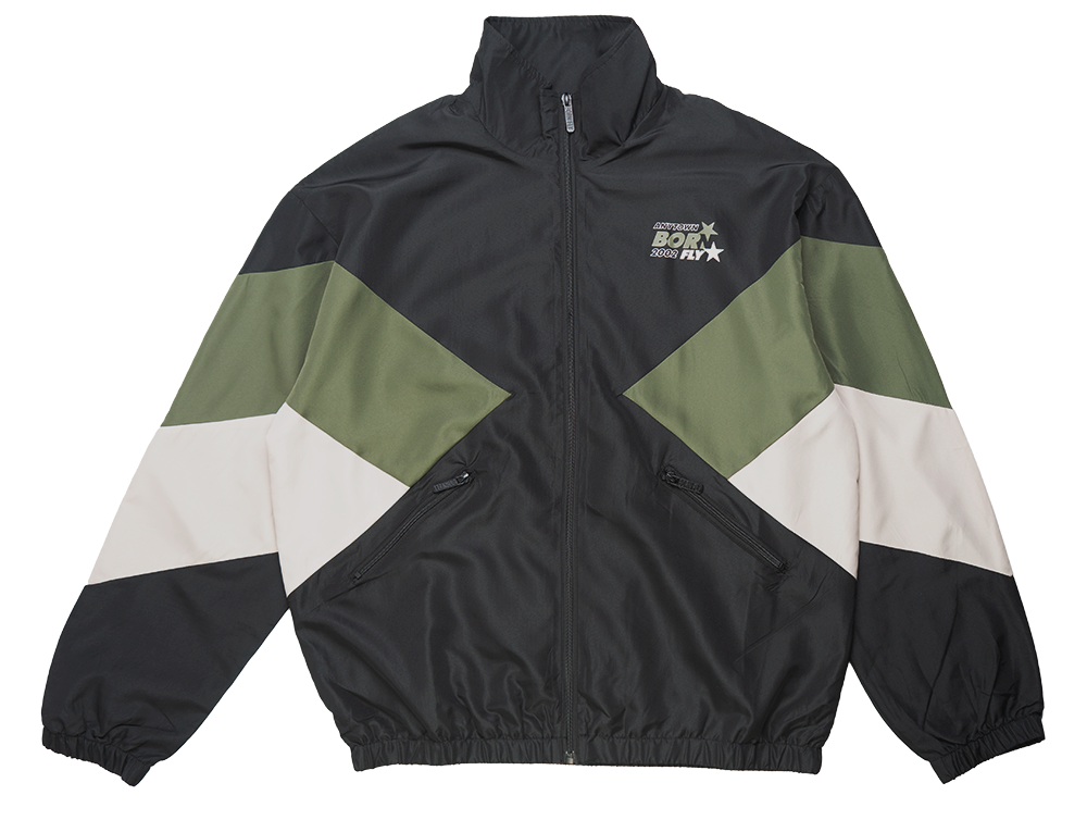 BORN FLY WINDBREAKER JACKET BLACK - B05O3068