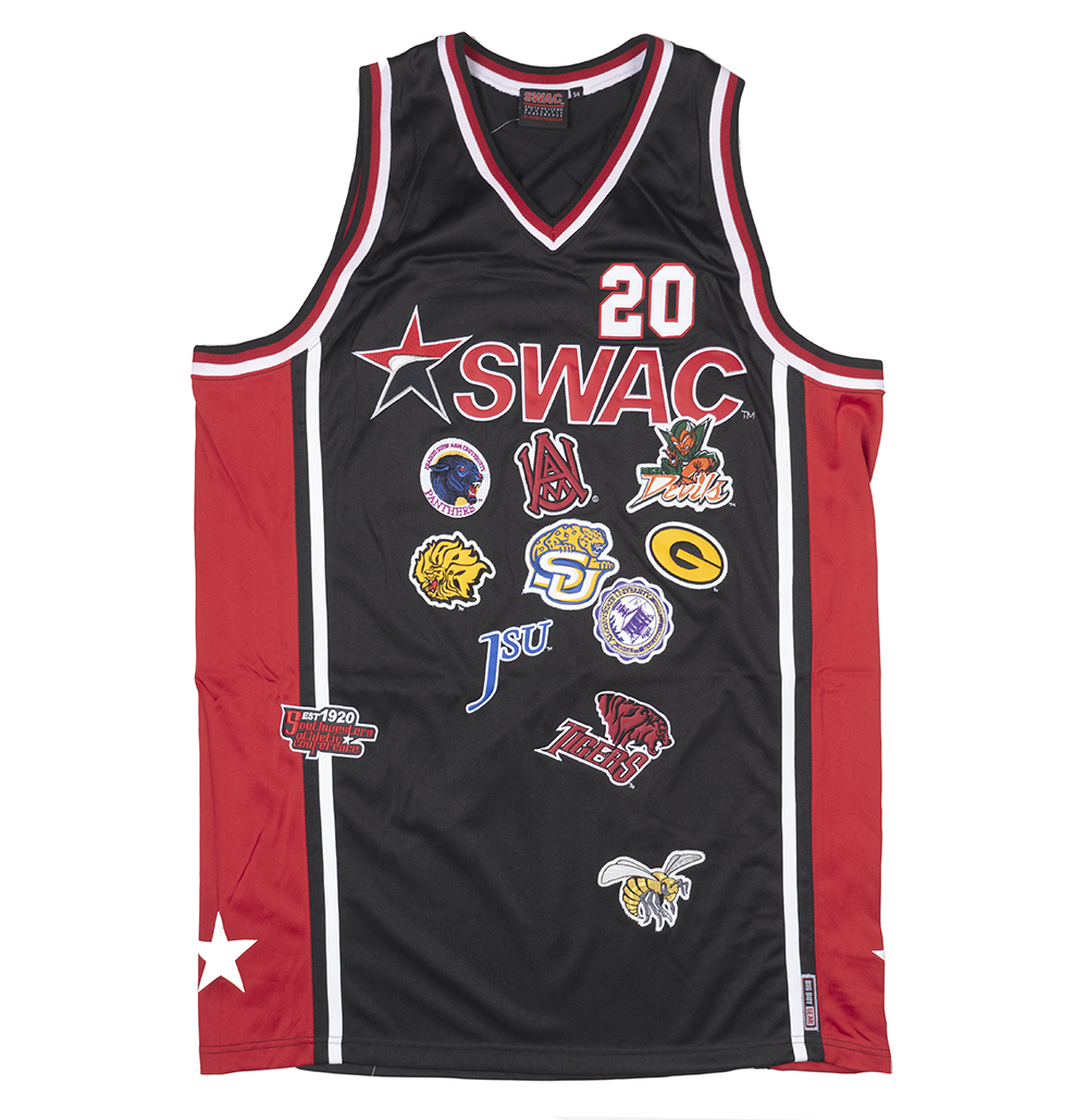 SWAC BASKETBALL JERSEY BLACK/RED - SWAC