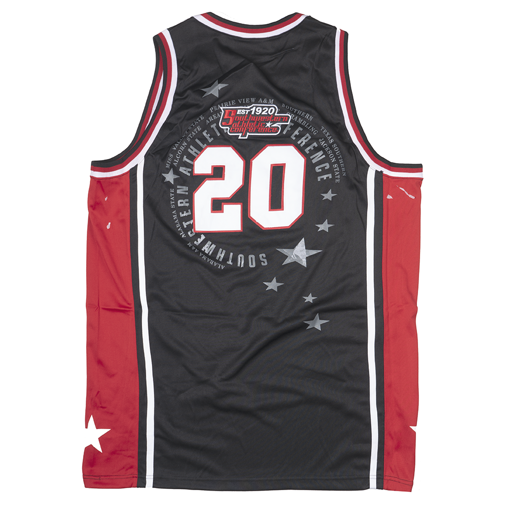 SWAC BASKETBALL JERSEY BLACK/RED - SWAC