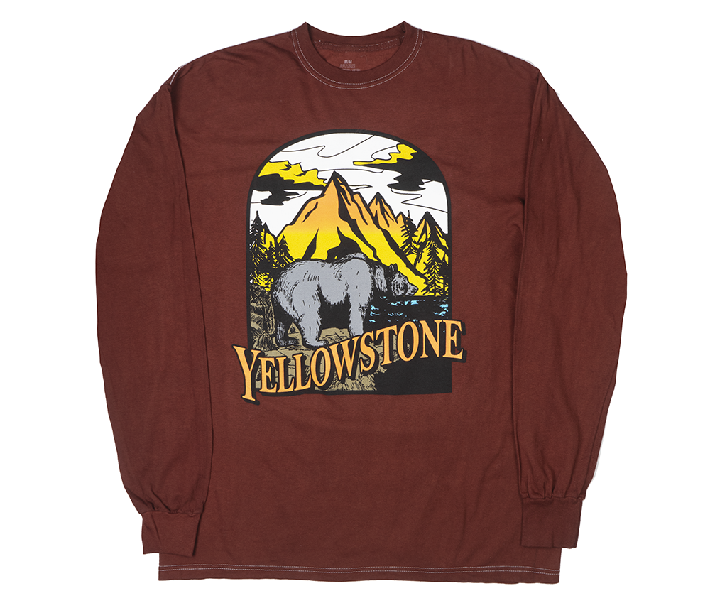 YELLOWSTONE LICENSED LONG SLEEVE BROWN - FNT1631LS