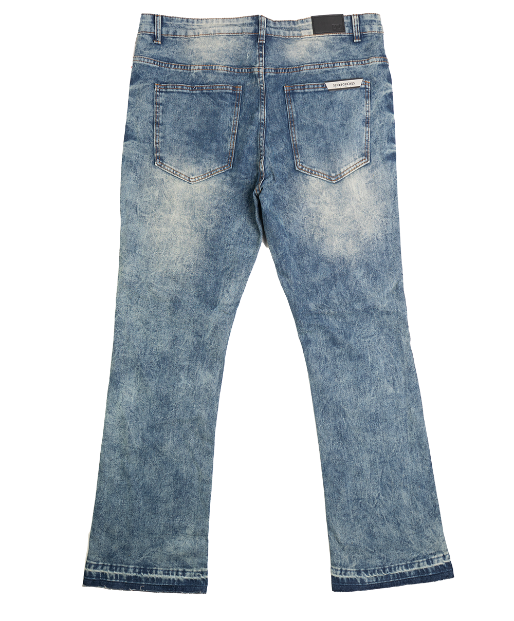 GOOD THINGS LAST 4EVER STACKED JEANS DK TINT - G231C-1270