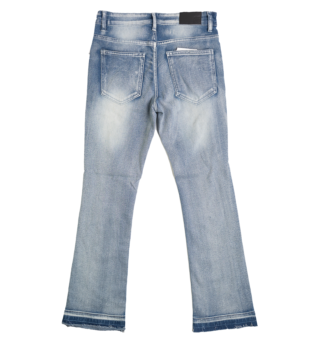 GOOD THINGS LAST 4EVER STACKED JEANS LT SAND - G231C-1270