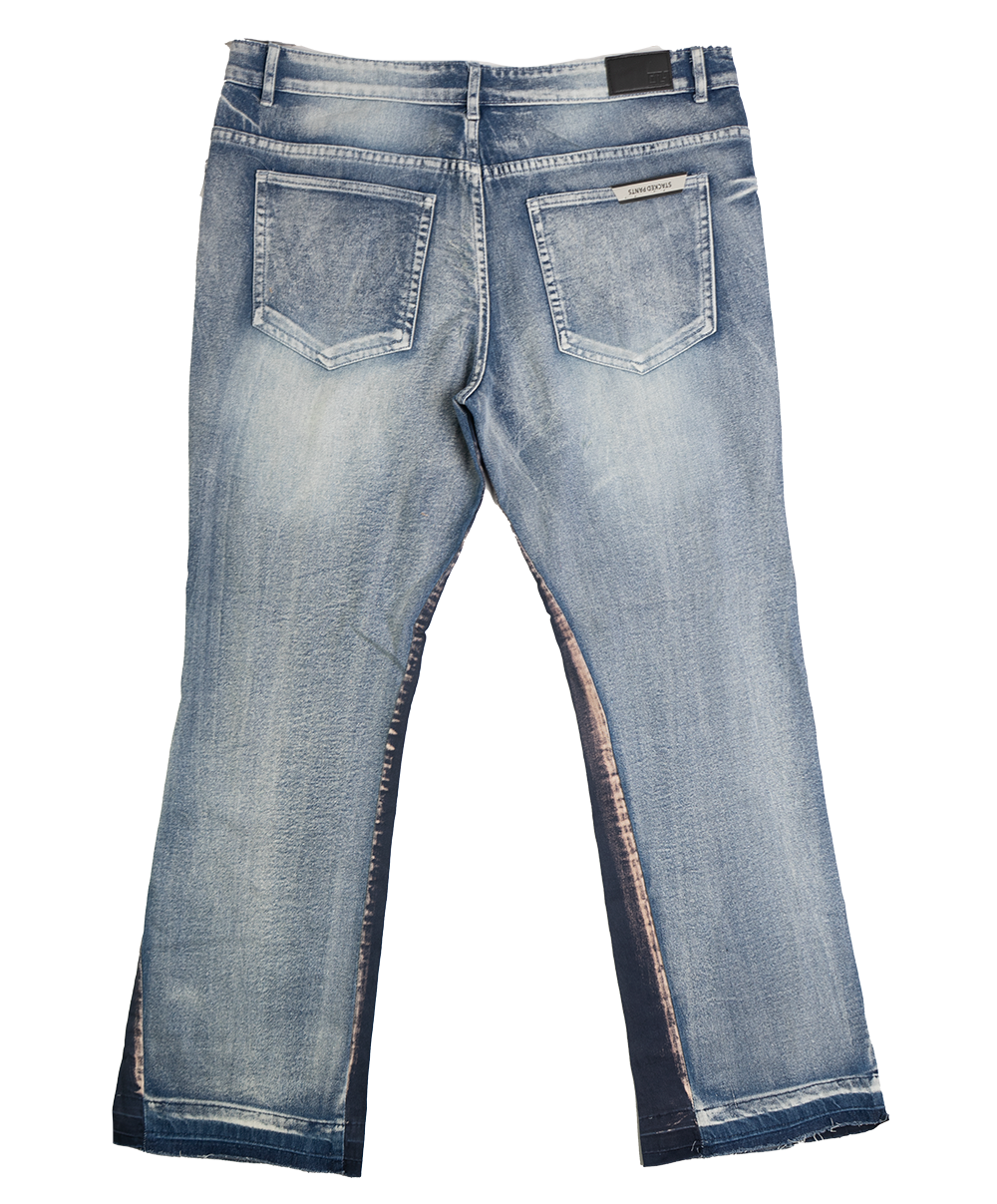 GOOD THINGS LAST 4EVER STACKED JEANS LT SAND - G231C-1271