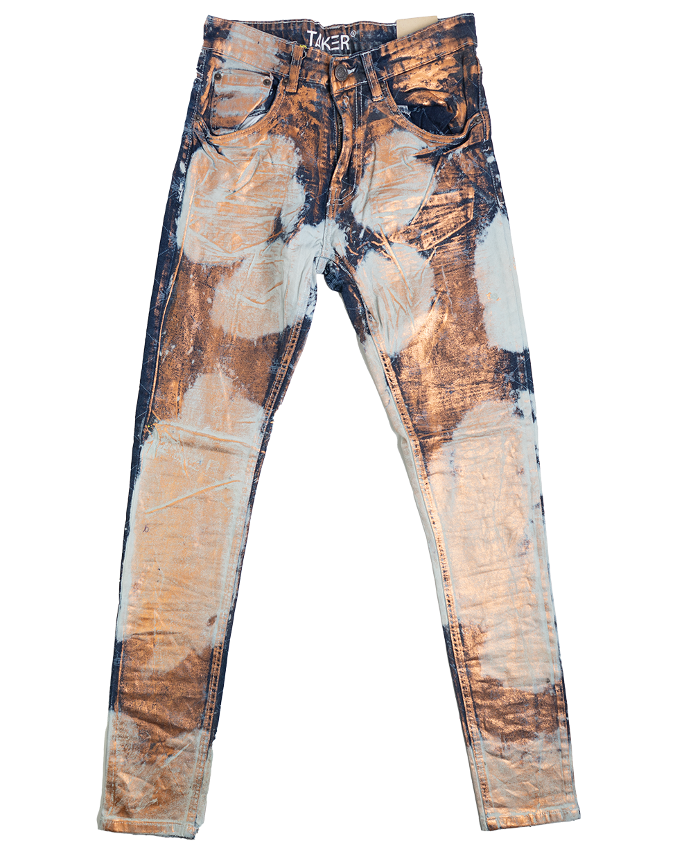 TAKER SLIM STRAIGHT FIT JEANS FOIL BRONZE - T4030