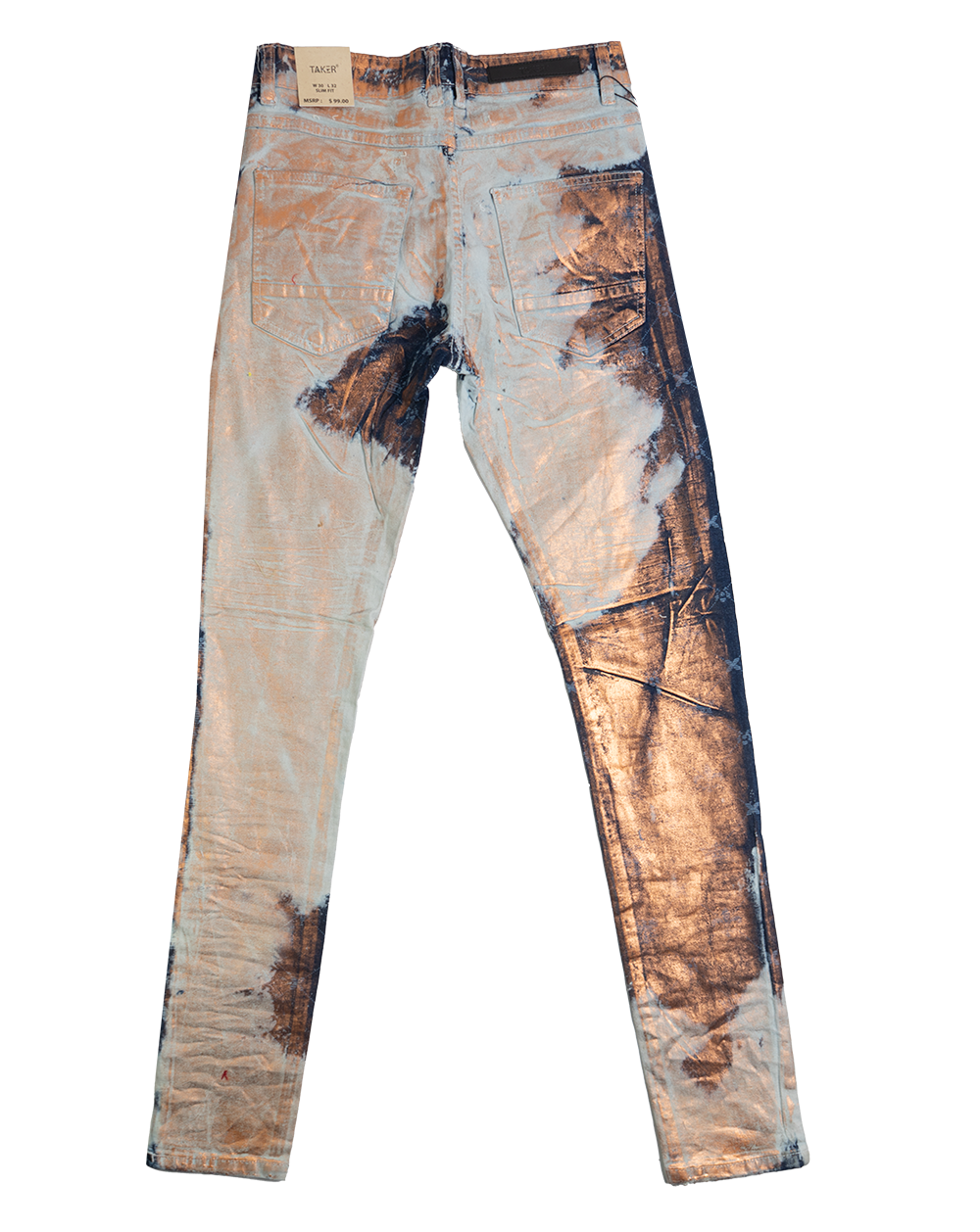 TAKER SLIM STRAIGHT FIT JEANS FOIL BRONZE - T4030