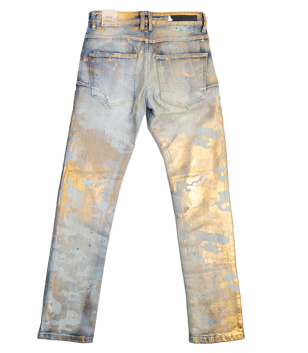 TAKER SLIM STRAIGHT FIT JEANS FOIL VINTAGE - T4028